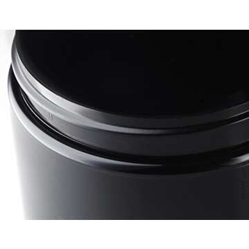 8 oz Black PET Low Profile Jar Set for All Needs