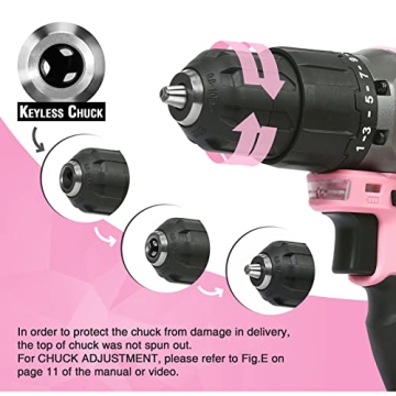 WORKPRO Pink Cordless Drill - Empower Your DIY Projects