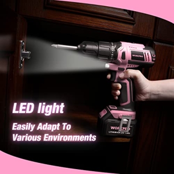 WORKPRO Pink Cordless Drill - Empower Your DIY Projects