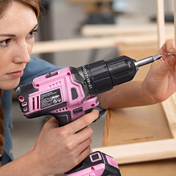 WORKPRO Pink Cordless Drill - Empower Your DIY Projects