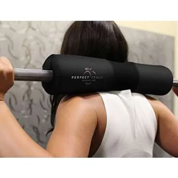 PERFECT PEACH ATHLETICS Barbell Pad - Barbell Squat Pad and Squat Bar Pad - Bar Pads for Weight Bar and Barbell Neck Pad - Hip Thrust Pad Squat Rack Accessories for Hip Thruster Weight Bar Pad