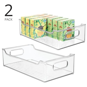 mDesign Kitchen Storage Bin Set for Organization