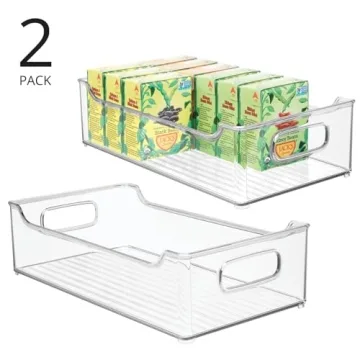 mDesign Kitchen Storage Bin Set for Organization