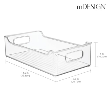 mDesign Kitchen Storage Bin Set for Organization
