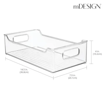 mDesign Kitchen Storage Bin Set for Organization