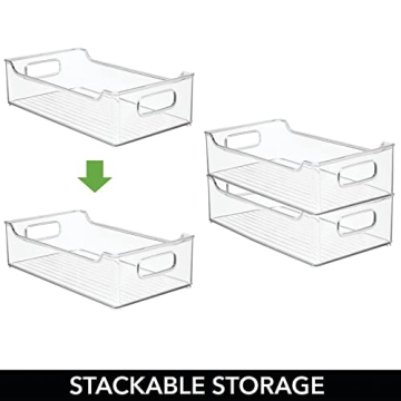 mDesign Kitchen Storage Bin Set for Organization