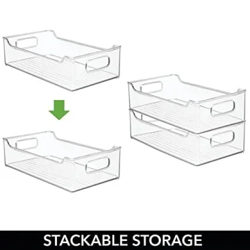 mDesign Kitchen Storage Bin Set for Organization