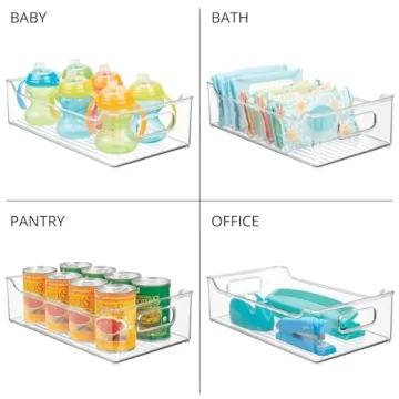 mDesign Kitchen Storage Bin Set for Organization