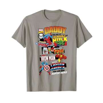 Marvel Avengers Father's Day Retro Graphic Tee - The Perfect Gift