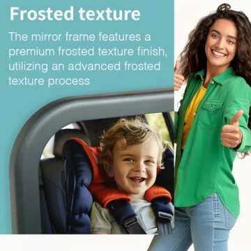 Funbliss Baby Car Mirror for Rear Facing Seat,360° Rotation, Safety CertifiedShatterproof Acrylic Glass, Clear Wide View,Infant Car Mirror for Car Seat Rear Facing