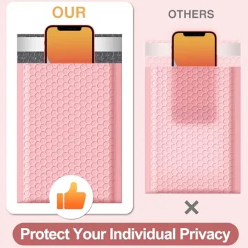 Famagic Bubble Mailers Light Pink 25pc for Shipping