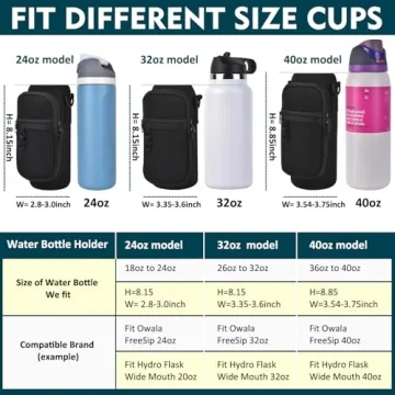 Owala Water Bottle Carrier with Phone Pocket for Active Lifestyles