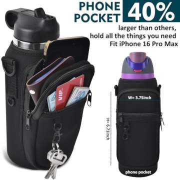 Owala Water Bottle Carrier with Phone Pocket for Active Lifestyles