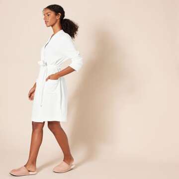 Amazon Essentials Women's Lightweight Waffle Mid-Length Robe (Available in Plus Size)