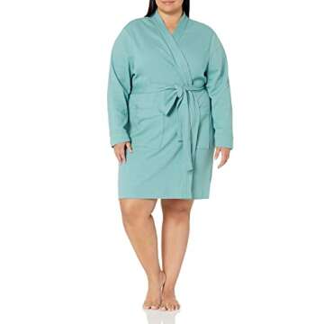 Amazon Essentials Women's Lightweight Waffle Mid-Length Robe (Available in Plus Size)