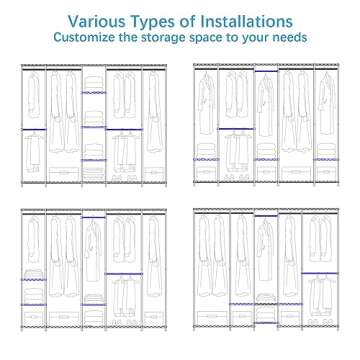 VIPEK V50 Extra Large Portable Closet Rack Bedroom Armoire Freestanding Wardrobe Closet, Heavy Duty Multi-Functional Metal Clothing Rack for Hanging Clothes, Max Load 1300lbs, White