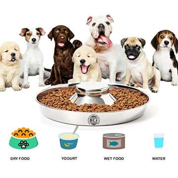 Puppy Bowl for Litter, 1 Puppy Food Bowl, Stainless Steel Puppy Feeding Bowls, Puppy Mush Bowl,11.5'...