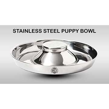 Stainless Steel Puppy Feeder Bowls for Convenient Feeding