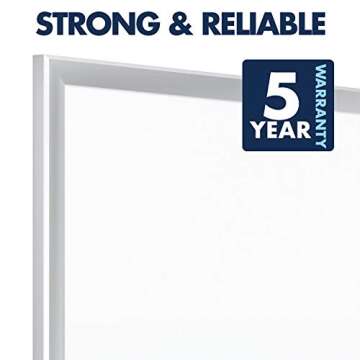 Quartet Magnetic Dry Erase White Board, 3' x 2 Whiteboard, Nano-Clean Surface Resists Ink Stains, Silver Aluminum Frame (SM533)