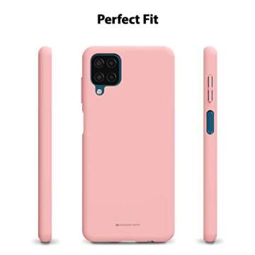 GOOSPERY Soft Feeling for Samsung Galaxy A12 6.5" / M12 Case, Pocket Friendly Soft-Touch Finish Slim Design with Rich Color Shockproof Flexible TPU Phone Back Cover (Flamingo)