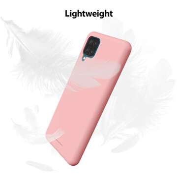 GOOSPERY Soft Feeling for Samsung Galaxy A12 6.5" / M12 Case, Pocket Friendly Soft-Touch Finish Slim Design with Rich Color Shockproof Flexible TPU Phone Back Cover (Flamingo)