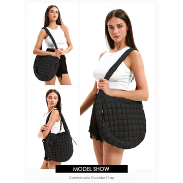 LEXSION Lightweight Quilted Carryall Tote & Crossbody Bag