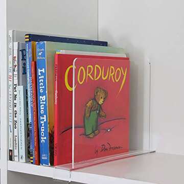 CY craft Shelf Dividers for Closets, Clear Acrylic Shelf Divider for Wood Shelves and Clothes Organizer/Purses Separators Perfect for Kitchen Cabinets and Bedroom Organizer,2 Pieces