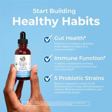 MaryRuth Organics Kids Probiotic Liquid Drops | USDA Organic Probiotics for Digestive Health | Ages ...