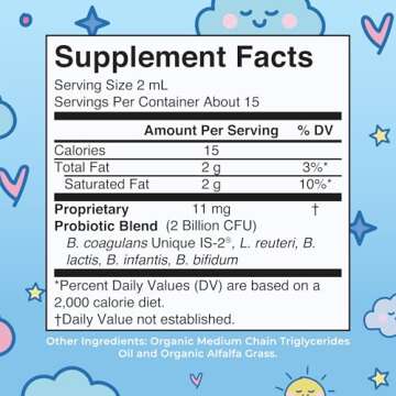 MaryRuth Organics Kids Probiotic Liquid Drops | USDA Organic Probiotics for Digestive Health | Ages 4 Gut Health & Immune Support Supplement | Overall Health | Vegan | Non-GMO | 1 Fl Oz