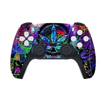 PlayVital Psychedelic Leaf PS5 Skin Decal Full Set