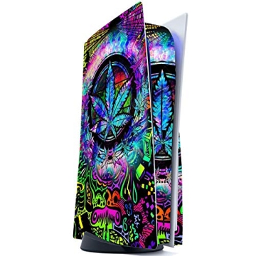 PlayVital Psychedelic Leaf PS5 Skin Decal Full Set