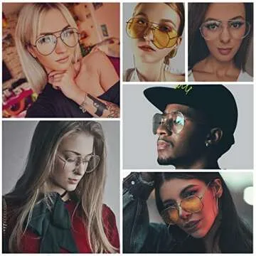 Cyxus Aviator Glasses Blue Light Blocking Glasses Computer Glasses Anti Eyestrain Metal Frame Grey