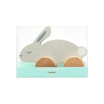 Pearhead Wooden Toy Bunny for Baby and Toddler Fun