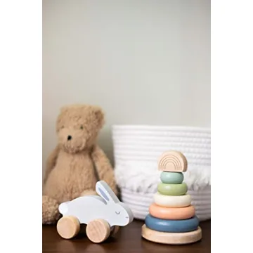 Pearhead Wooden Toy Bunny for Baby and Toddler Fun