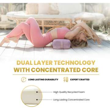 AJNA Organic Vegan Suede Yoga Bolster Pillow