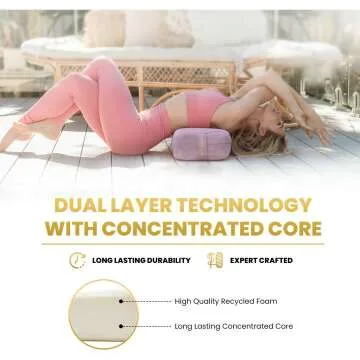 AJNA Organic Vegan Suede Yoga Bolster Pillow