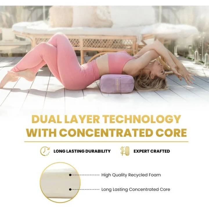 AJNA Organic Vegan Suede Yoga Bolster Pillow