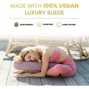 AJNA Organic Vegan Suede Yoga Bolster Pillow