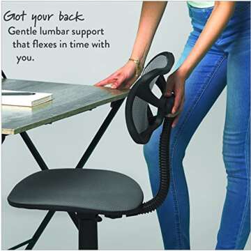 Urban Lifestyle Swivel Mesh Task Chair - Ergonomic Grey Style