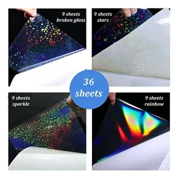Holographic Sticker Paper A4 Pack for Crafting Fun