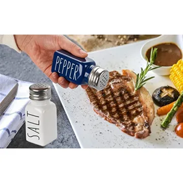 Farmhouse Blue Glass Salt and Pepper Shakers