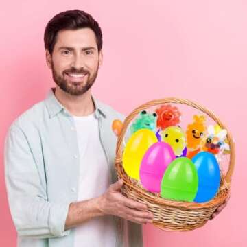 36 Prefilled Easter Eggs with Squishy Toys for Kids