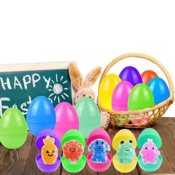 36 Prefilled Easter Eggs with Squishy Toys for Kids