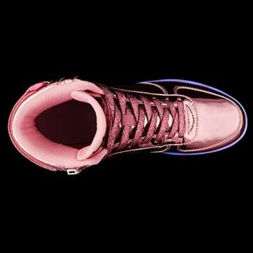 DIYJTS Kids LED Light Up High Top Sneakers for Boys Girls