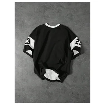 SOLY HUX Color Block Letter Graphic Tee - Men's Summer Shirt