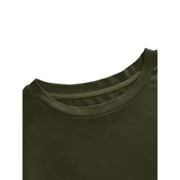 SweatyRocks Women's Casual Long Sleeve Tops Raw Cut Pullover Sweatshirt Olive Green M