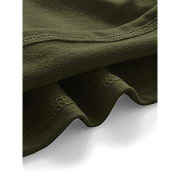 SweatyRocks Women's Casual Long Sleeve Tops Raw Cut Pullover Sweatshirt Olive Green M