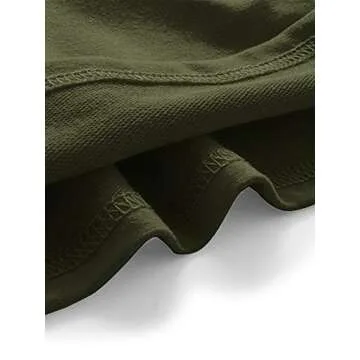 SweatyRocks Women's Casual Long Sleeve Tops Raw Cut Pullover Sweatshirt Olive Green M