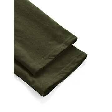 SweatyRocks Women's Casual Long Sleeve Tops Raw Cut Pullover Sweatshirt Olive Green M