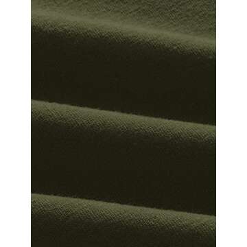 SweatyRocks Women's Casual Long Sleeve Tops Raw Cut Pullover Sweatshirt Olive Green M